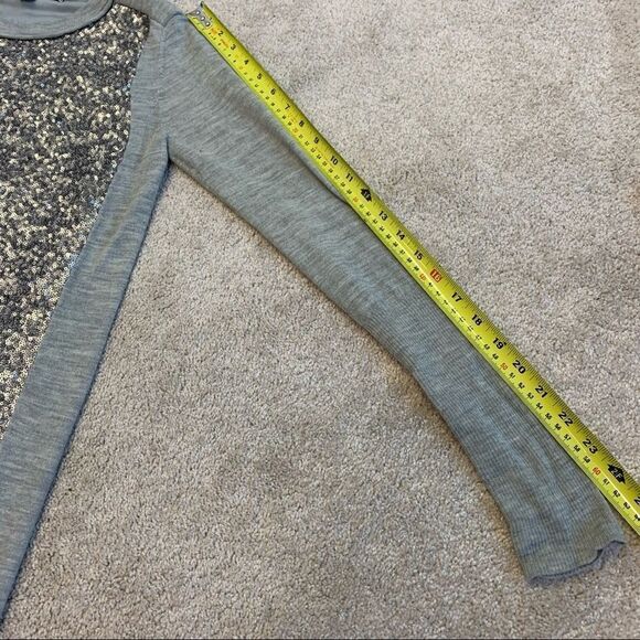 DIANE Von Furstenberg Wool Sequin Danette Sweater Dress gray size medium - Picture 12 of 12